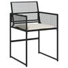 vidaXL Garden Dining Set Black, Cream White