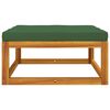 vidaXL Garden Footrest Green, Natural Wood Solid Acacia Wood Medium