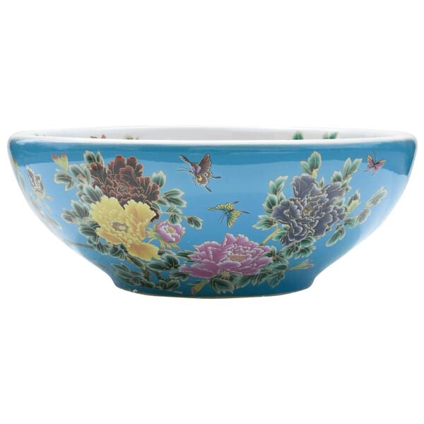 vidaXL Countertop Basin Multicolour Round Φ16.1x5.5" Ceramic