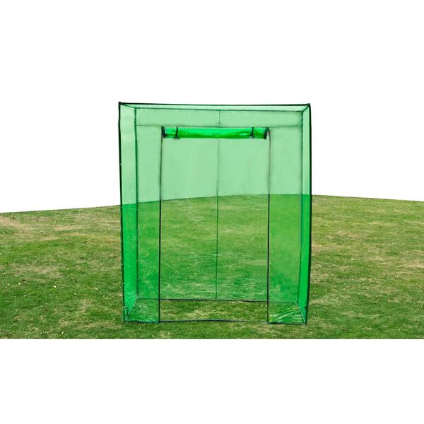 vidaXL Greenhouse Transparent green PVC, Powder-Coated Steel Small