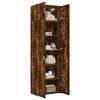 vidaXL Storage Cabinet Smoked Oak 27.6"x16.7"x88.6" Engineered Wood
