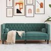 vidaXL Chesterfield Sofa Dark Green