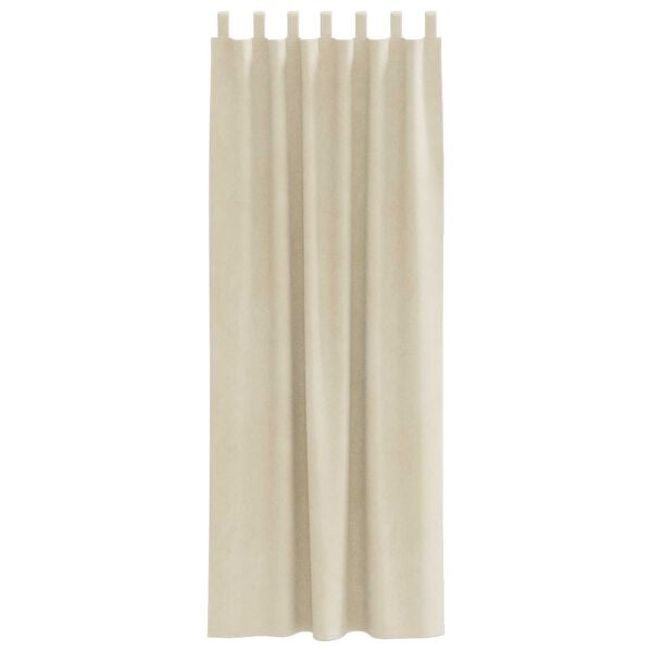 vidaXL Blackout Curtains 2 pcs Cream 55.12 x 102.36 in Velvet