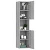 vidaXL Bathroom Cabinet Grey Sonoma Engineered Wood 11.8 x 11.8 x 51.2 in