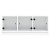 vidaXL TV Cabinet White Engineered wood, glass 40.2x14.6x16.5 in