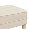 vidaXL Bench with Cushion Linen 44.49 x 22.44 x 15.35 in Fabric