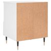 vidaXL Bedside Cabinet Set of 2 White Engineered wood, metal Standard
