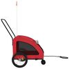 vidaXL Pet Bike Trailer Red Oxford Fabric 53.9 x 26.8 x 28.3 in