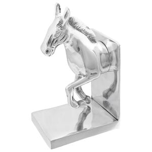 vidaXL Bookends 2 pcs Silver 11 x 14 x 25 cm Aluminium