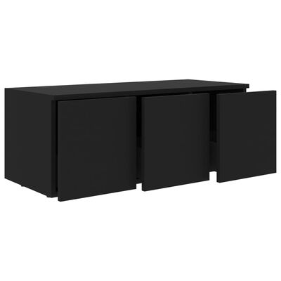 vidaXL TV Cabinet Black 31.5"x13.4"x11.8" Chipboard