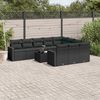 vidaXL Garden Sofa Set Black