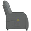 vidaXL Massage Chair Dark Gray Polyester, Iron, Wood Adjustable