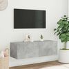 vidaXL TV Wall Cabinet Concrete Gray Engineered Wood Medium