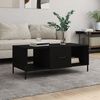 vidaXL Coffee Table Black Engineered wood, iron 40.2 x 19.7 x 15.7 in