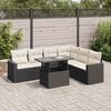 vidaXL Garden Sofa Set Black, Cream White