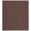 vidaXL Balcony Screen Brown 47.2x315.0" 100% Polyester Oxford