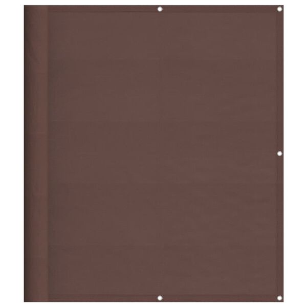 vidaXL Balcony Screen Brown 47.2x315.0" 100% Polyester Oxford