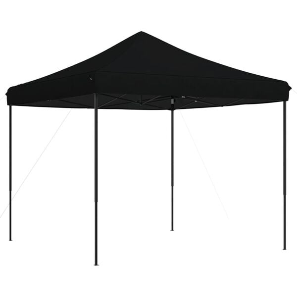 vidaXL Foldable Party Tent Pop-Up Black 115.0x115.0x124.0"