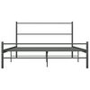 vidaXL Bed Frame Gray Metal Full Durable Bed Frame Rectangular