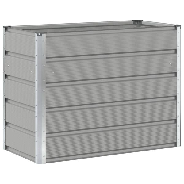 vidaXL Planter Light Grey 480 x 50 x 45 cm Galvanised Steel
