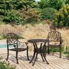 vidaXL Bistro Set Bronze Cast aluminum Medium Durable Bistro Set