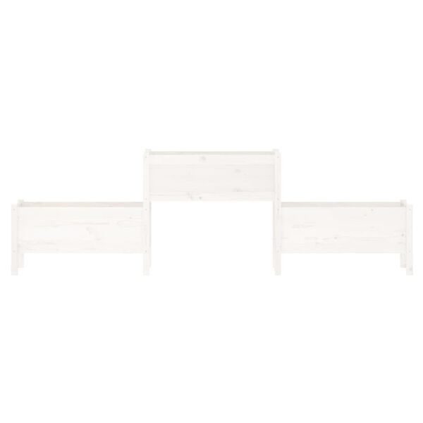 vidaXL Planter White Solid pine wood Large Water-resistant materials