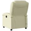vidaXL Massage Recliner Chair Cream Real leather, metal, plywood Standard