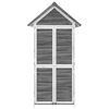 vidaXL Garden Tool Shed Grey and White Solid pine wood, plywood