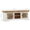 vidaXL TV Cabinet Brown and white Solid mango wood Standard TV Cabinet