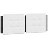 vidaXL Headboard Cushion Black and White Faux Leather, Foam Double