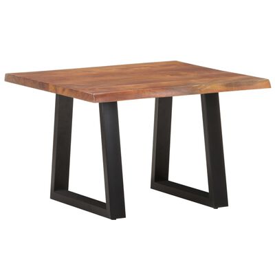 vidaXL Coffee Table with Live Edges 23.6"x23.6"x15.7" Solid Acacia Wood
