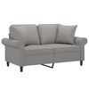 vidaXL 2-seater Sofa Dark grey Fabric (100% polyester), metal, plywood