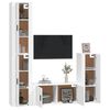 vidaXL TV Cabinet Set Set of 4 White Engineered wood Set