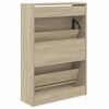 vidaXL Shoe Cabinet Sonoma Oak Engineered Wood Small Shoe Cabinet