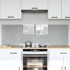 vidaXL Kitchen Backsplash 2 pcs Light Grey 31.50 x 19.69 in