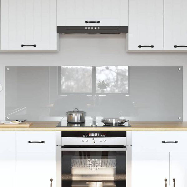 vidaXL Kitchen Backsplash 2 pcs Light Grey 31.50 x 19.69 in