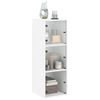 vidaXL Wall Cabinet White Engineered wood, glass Medium Wall Mounting