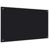 vidaXL Kitchen Backsplash Black 39.4"x23.6" Tempered Glass