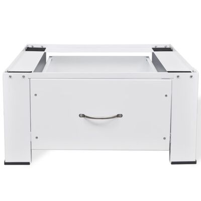 vidaXL Washing Machine Pedestal with Drawer White