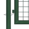 vidaXL Mesh Garden Gate Steel 157.5x39.4" Green
