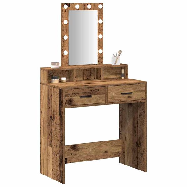 vidaXL Dressing Table Brown 79 x 41 x 140 cm Engineered wood