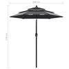 vidaXL Parasol Anthracite Polyester 6.6 ft diameter Collapsible