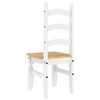 vidaXL Dining Chair White Solid pine wood Standard Durable
