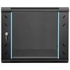 vidaXL Network Cabinet with Storage Black 60 x 60 x 50 cm Steel