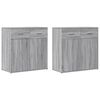 vidaXL Sideboards 2 pcs Gray Sonoma 31.1"x15"x31.5" Engineered Wood
