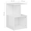 vidaXL Bedside Cabinet High gloss white Engineered wood Small