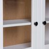 vidaXL Highboard White and natural Solid pine wood Standard Storage