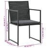 vidaXL Rattan Dining Set Black PE Rattan Medium Durable