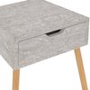 vidaXL Bedside Cabinet Concrete grey Engineered wood Medium