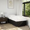 vidaXL Bed Frame Black Polyester fabric, plywood, engineered wood
